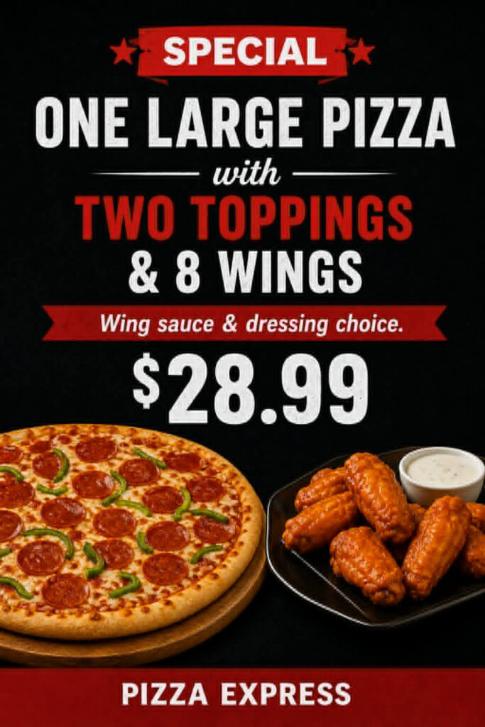 special one large pizza